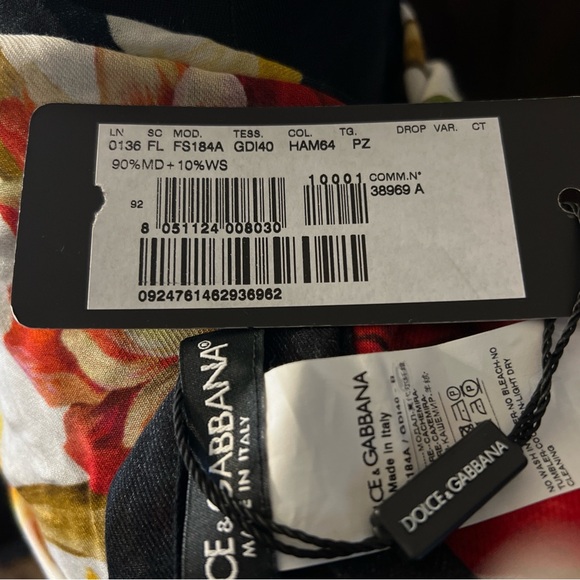 Dolce & Gabbana NWT Modal & Cashmere Blend Floral Lattice Fringed 52”x 77” Wrap. - Picture 11 of 16